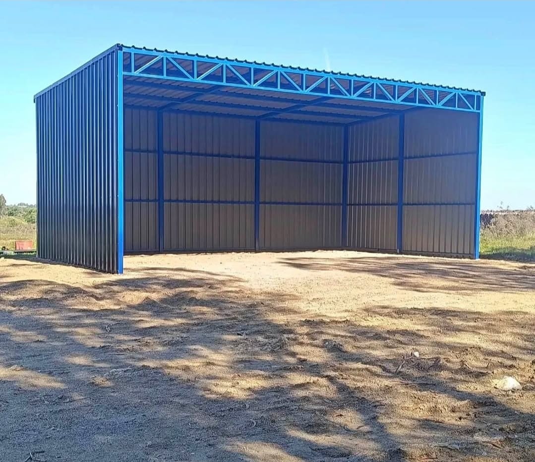 Galpón de estructura metálica terminado